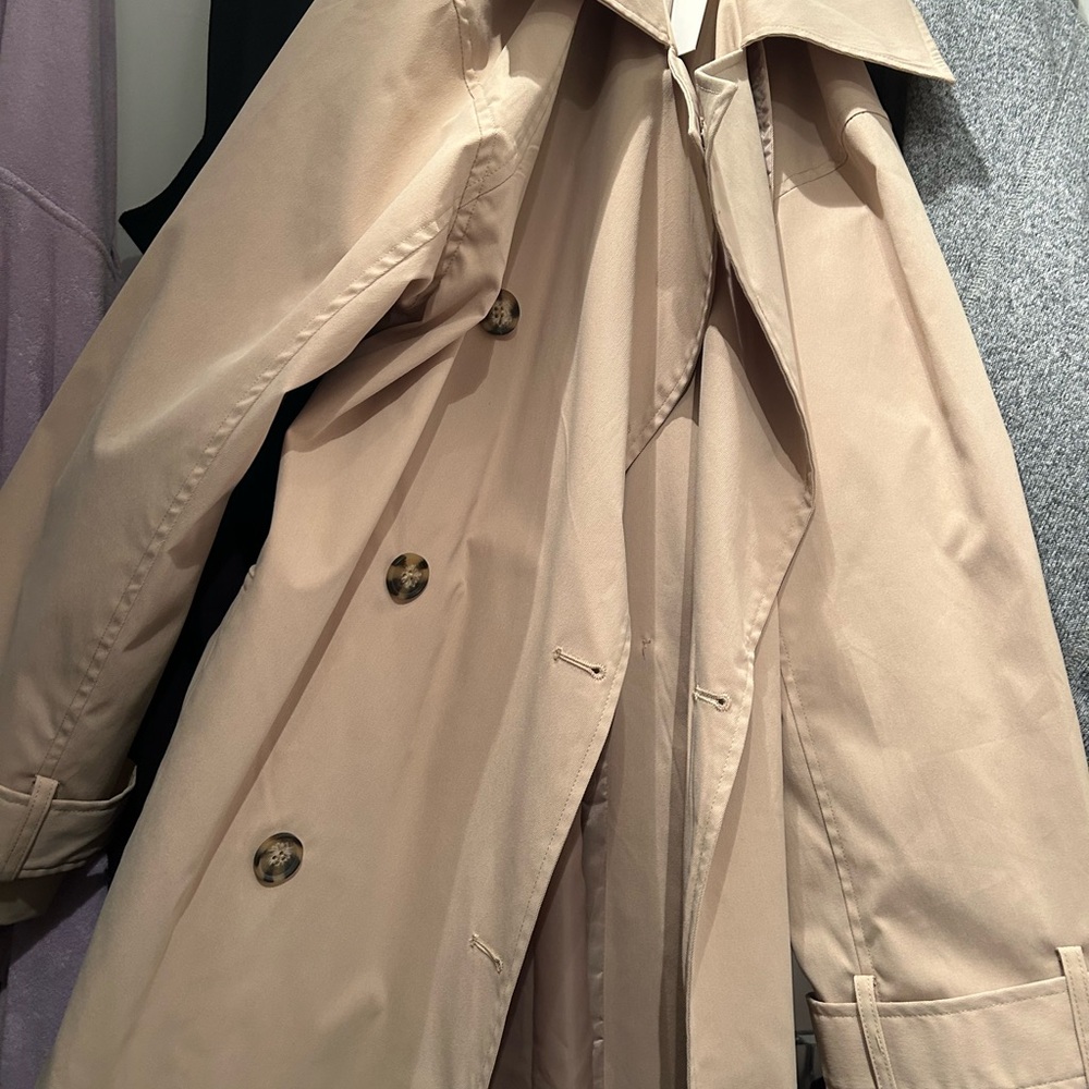 NWT Glassons Classic Tan Trench Coat, L - Picture 2 of 6